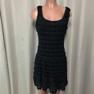 Max Studio Pullover Sleeveless Lace Mini Dress Women's Size Medium Black